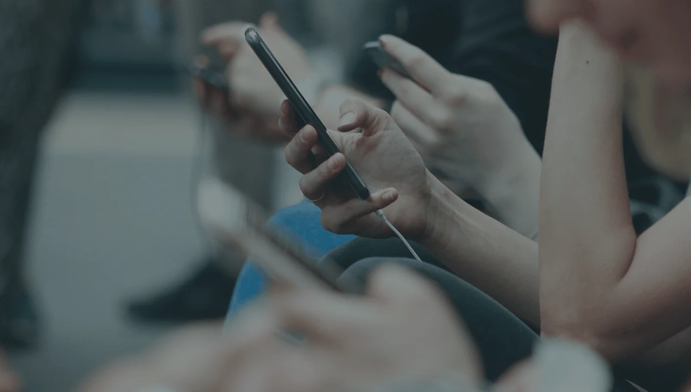 People using mobile phones
